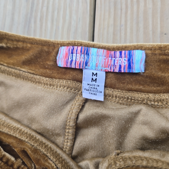 Urban Outfitters Rust Velvet Mini Skort with Front Side Pleat, Size Medium - Picture 5 of 6